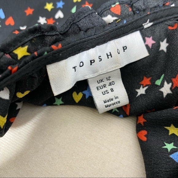 TOPSHOP Star Print Cropped Blouse - Picture 5 of 6
